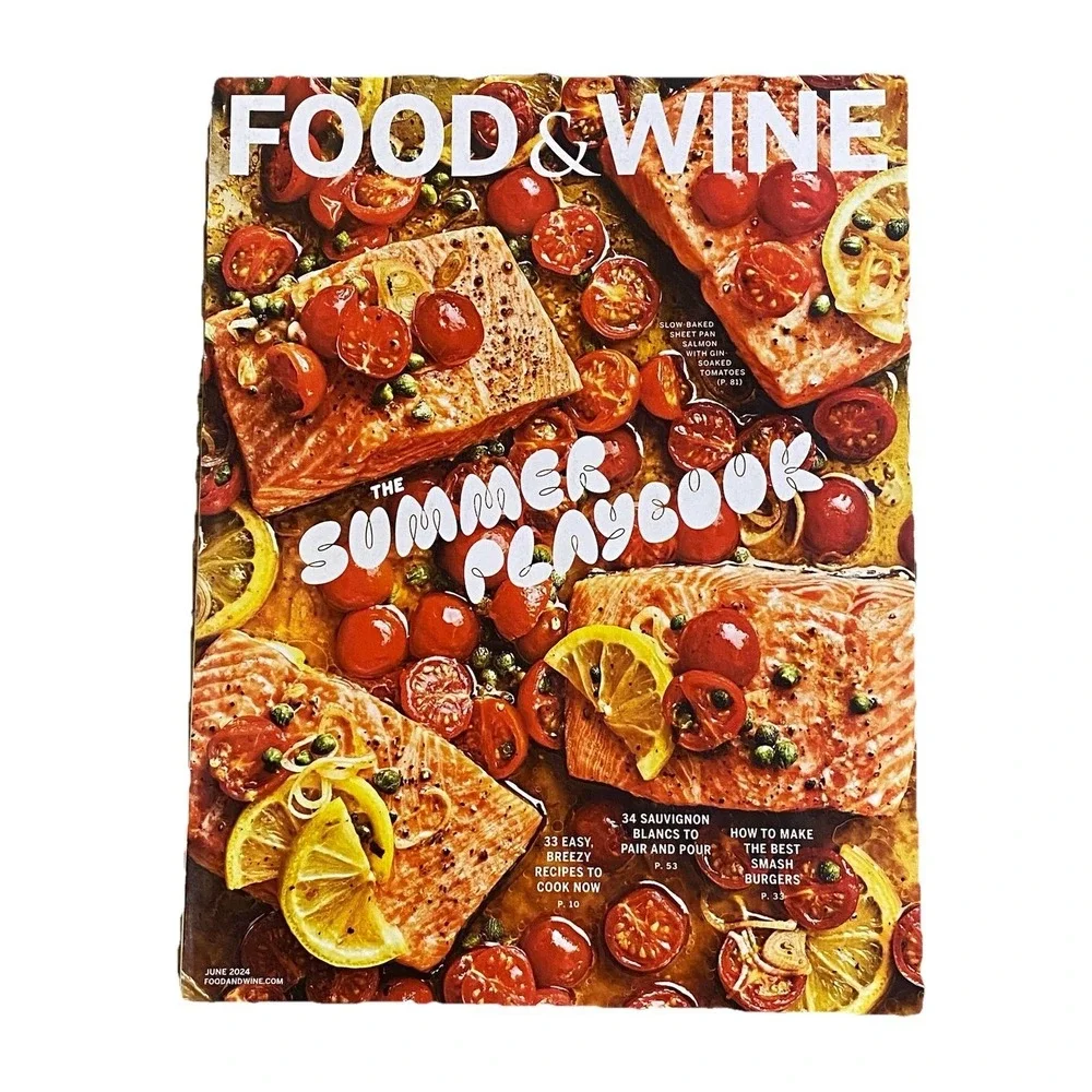 Lot of 8 Food & Wine Magazine Spring Summer 2025 Gourmet Cooking Recipe